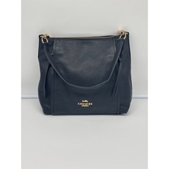 Authentic Coach F79994 Black Marlon Hobo Tote pebbled leather - Picture 1 of 6